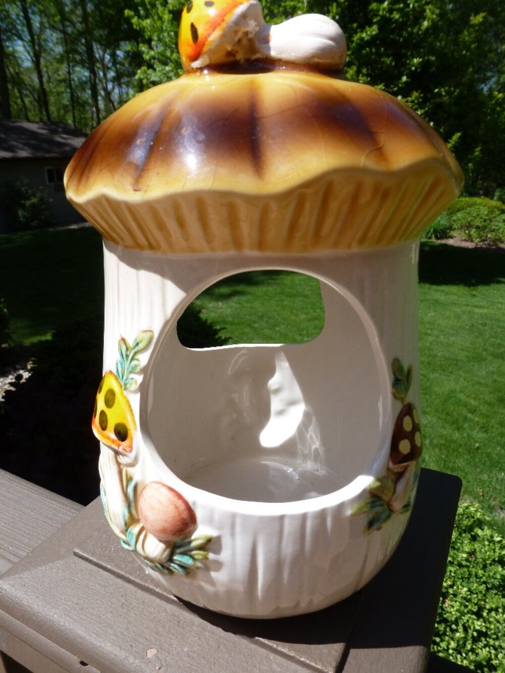 Merry Mushroom Planter/ Bird Feeder